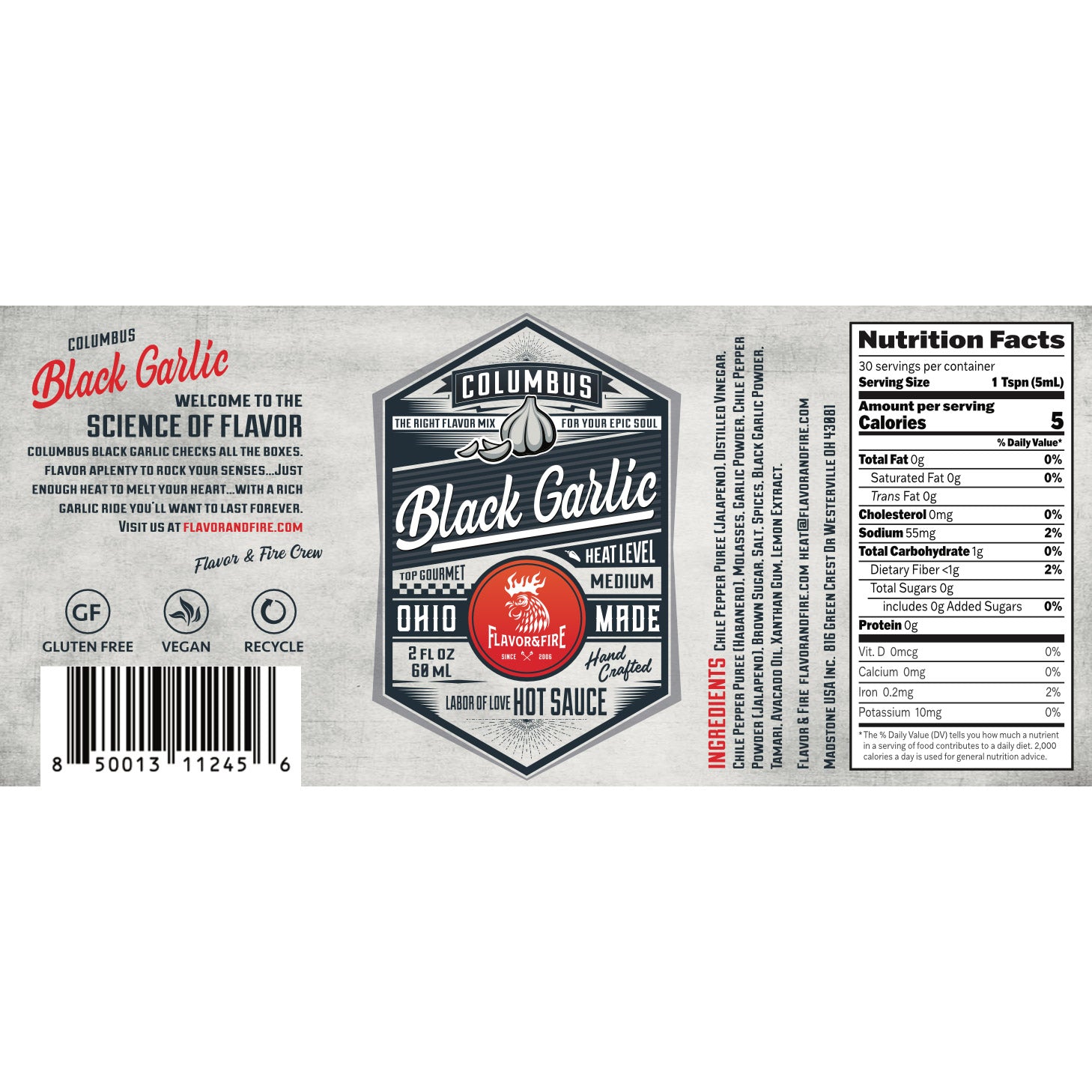 Black Garlic Mini (2 oz travel size) Hot Sauce