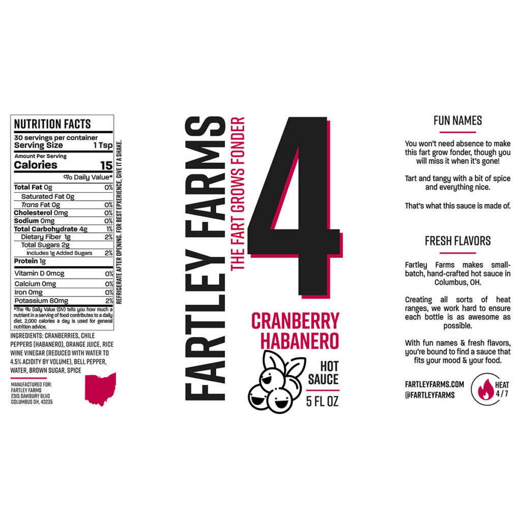 Fartley Farms Cranberry Habanero Hot Sauce