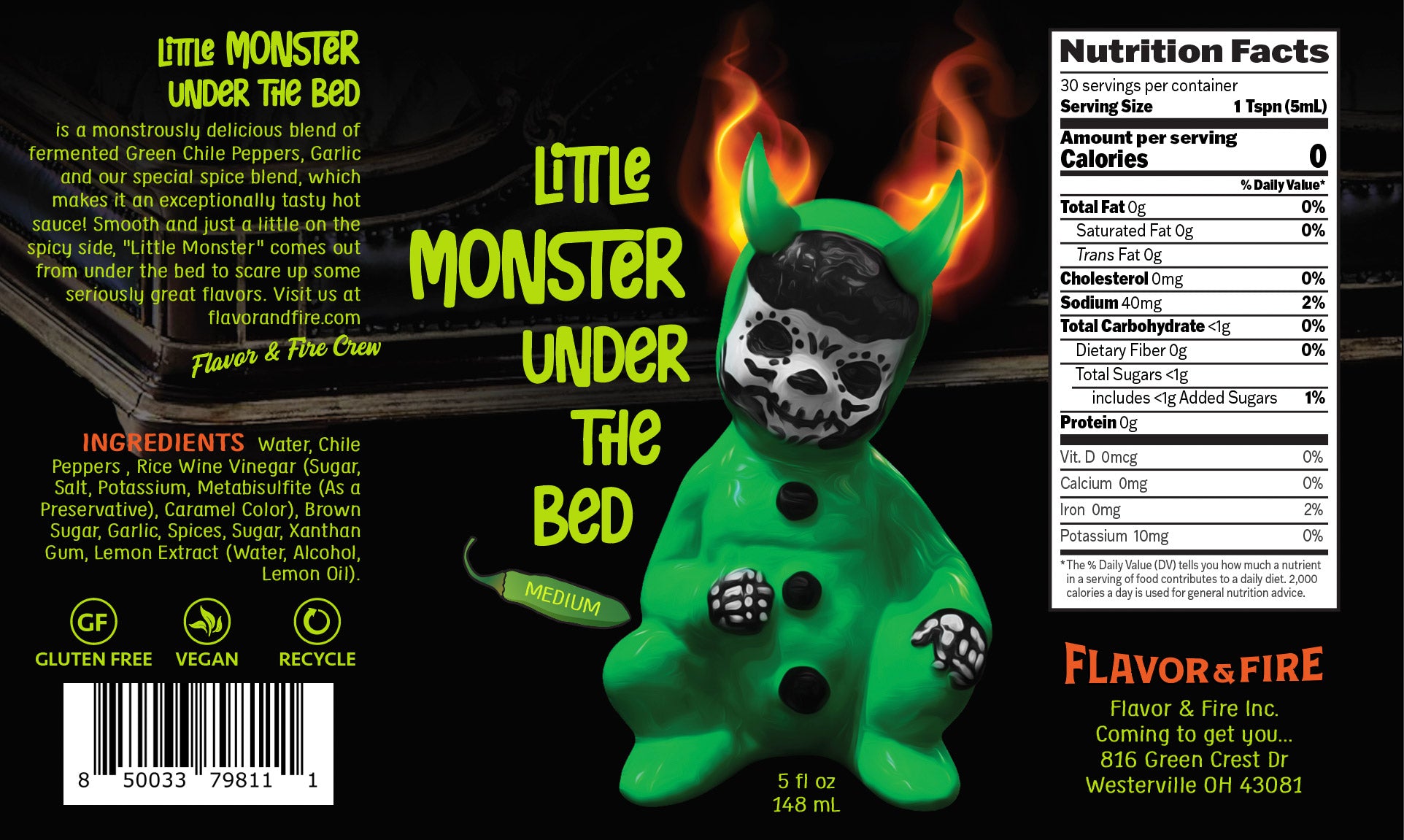 Little Monster Under the Bed Hot Sauce
