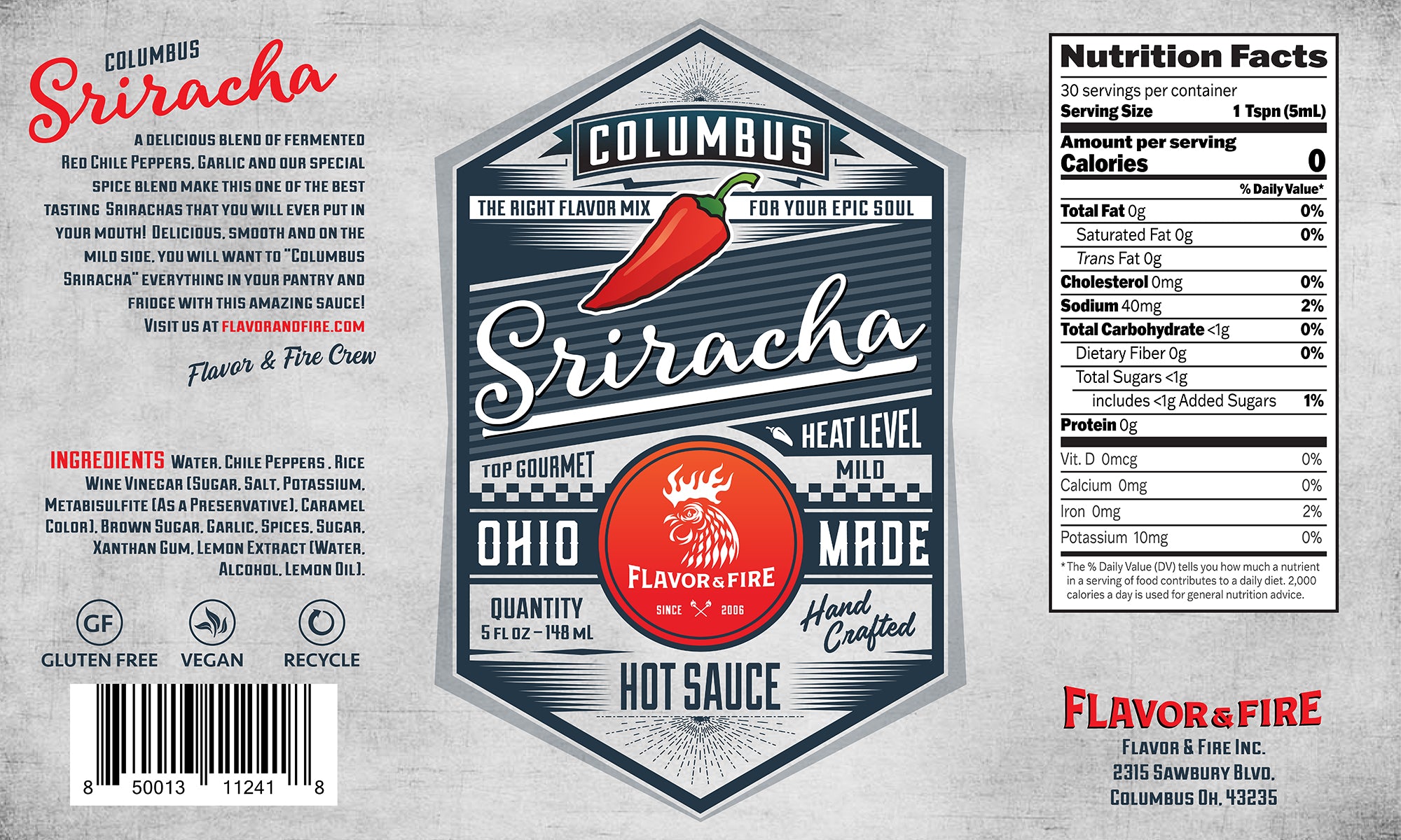 Columbus Sriracha Hot Sauce